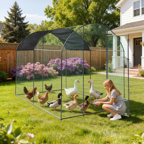 Large metal chicken coop - xl,