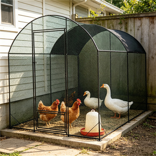 Large metal chicken - run, coop