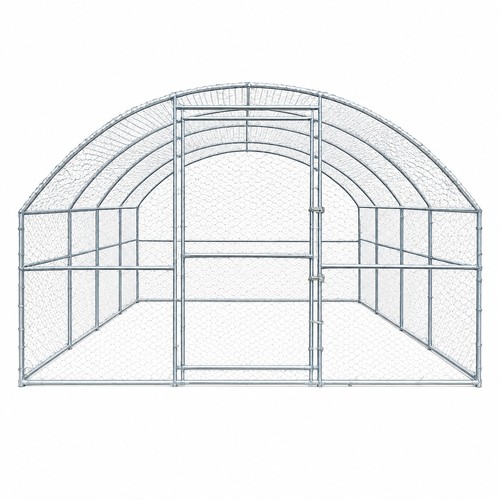 Walk chicken run - run, galvanised