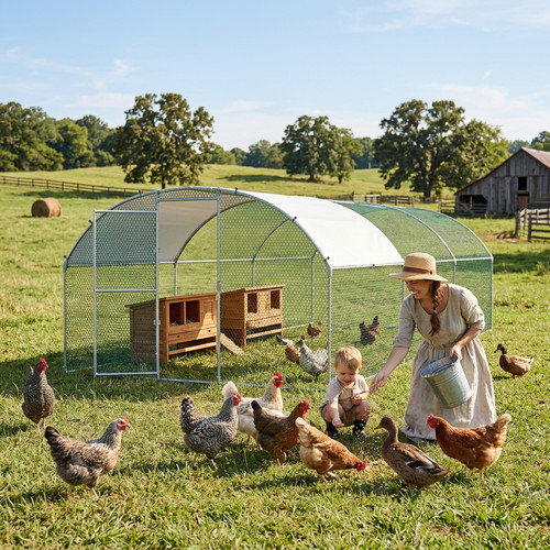 Chicken run coop walk - coop, in
