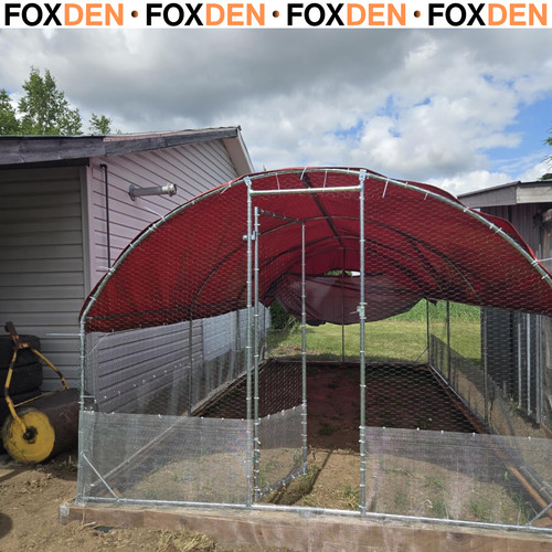 Walk chicken run galvanised - in,