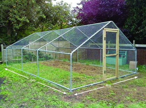 Walk chicken run steel - in,