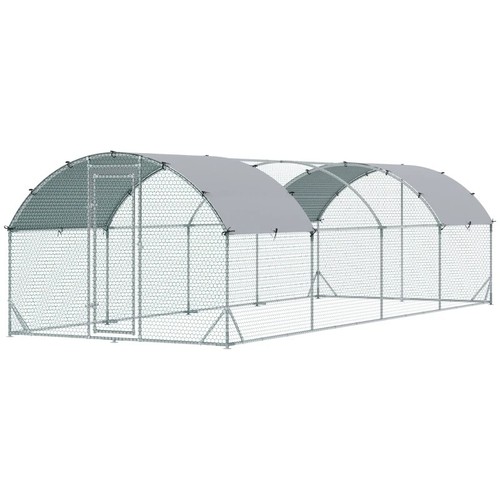 Walk chicken run galvanised - in,