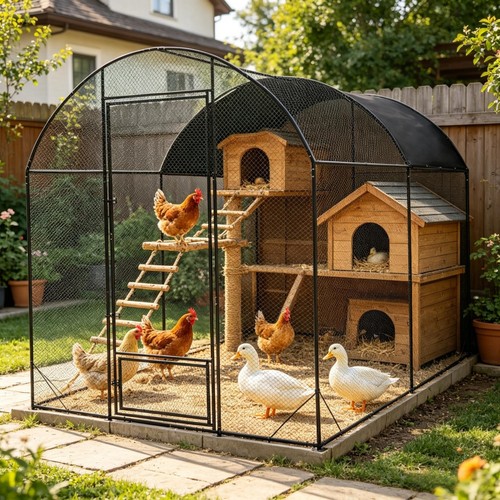 Large metal chicken coop - metal,