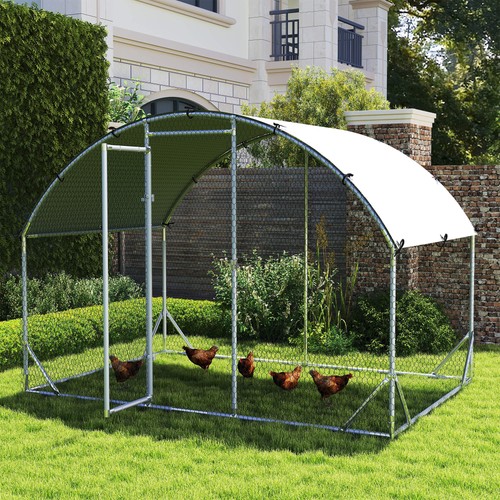 Walk chicken run galvanised - in,