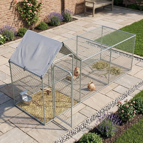 Walk metal chicken coop - metal,